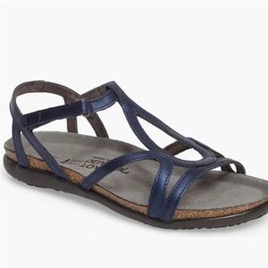 Naot Navy Blue Strappy Leather Sandals